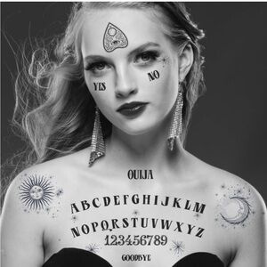 Ouija board temporary tattoo